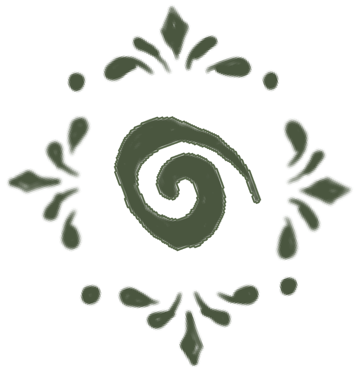 Hand-drawn spiral mandala doodle